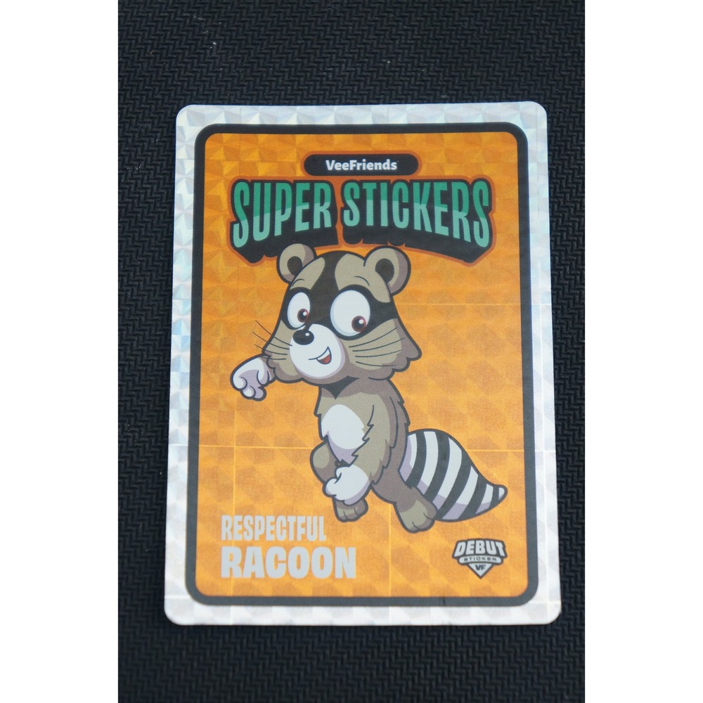 Veefriends Super Stickers Spectacular Series Debut Orange Respectful Raccoon
